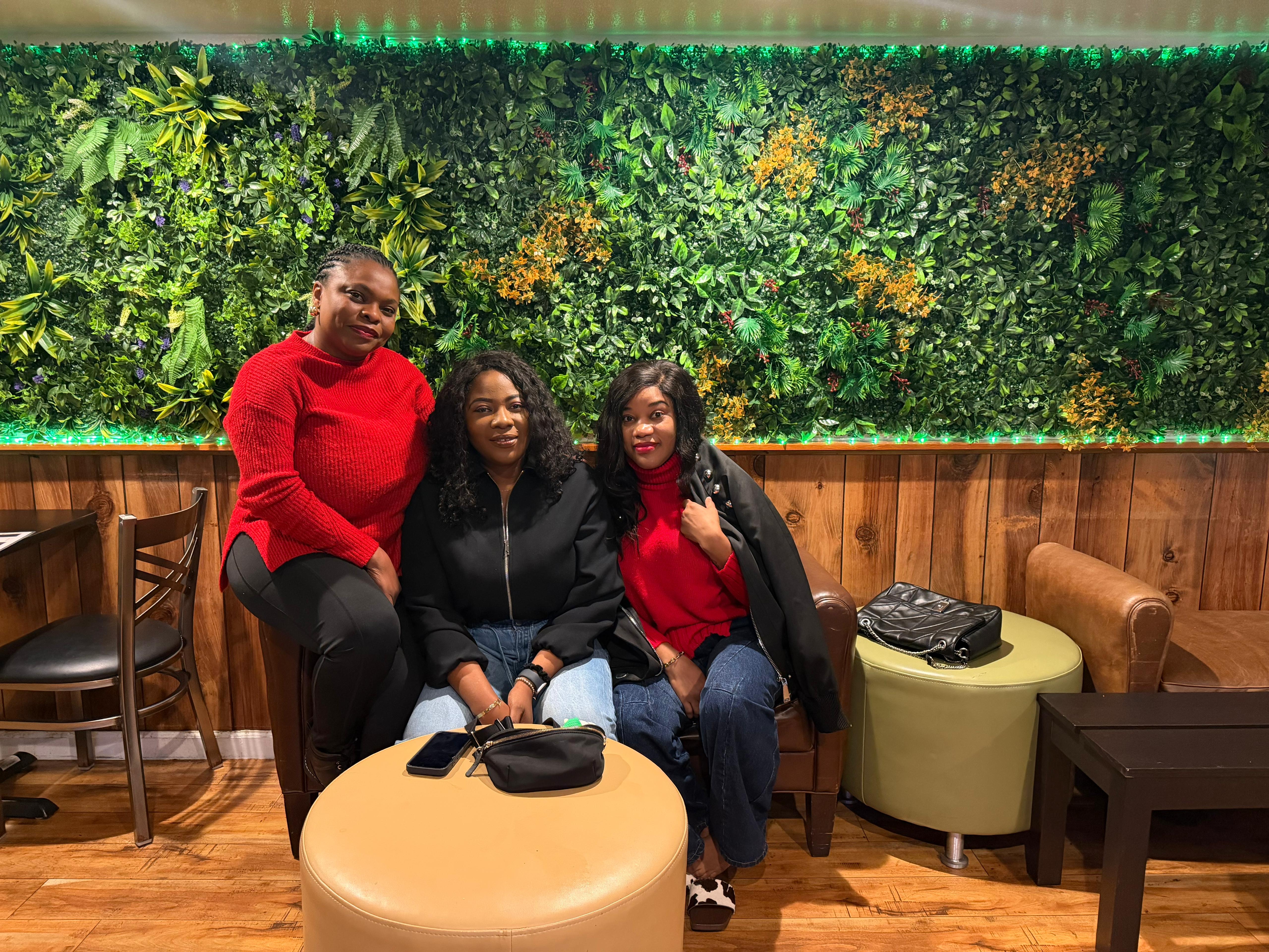 Friends gathered together in the 9jaGrills lounge